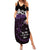 New Zealand Matariki Family Matching Summer Maxi Dress and Hawaiian Shirt Maori New Year Silver Fern And Lizard - Purple