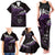 New Zealand Matariki Family Matching Tank Maxi Dress and Hawaiian Shirt Maori New Year Silver Fern And Lizard - Purple