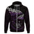 New Zealand Matariki Hoodie Maori New Year Silver Fern And Lizard - Purple