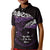 New Zealand Matariki Kid Polo Shirt Maori New Year Silver Fern And Lizard - Purple