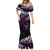 New Zealand Matariki Mermaid Dress Maori New Year Silver Fern And Lizard - Purple