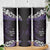 New Zealand Matariki Skinny Tumbler Maori New Year Silver Fern And Lizard - Purple