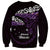 New Zealand Matariki Sweatshirt Maori New Year Silver Fern And Lizard - Purple