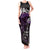 New Zealand Matariki Tank Maxi Dress Maori New Year Silver Fern And Lizard - Purple