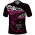 New Zealand Matariki Polo Shirt Maori New Year Silver Fern And Lizard - Pink