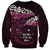 New Zealand Matariki Sweatshirt Maori New Year Silver Fern And Lizard - Pink