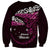 New Zealand Matariki Sweatshirt Maori New Year Silver Fern And Lizard - Pink