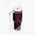 New Zealand Matariki Tumbler With Handle Maori New Year Silver Fern And Lizard - Pink