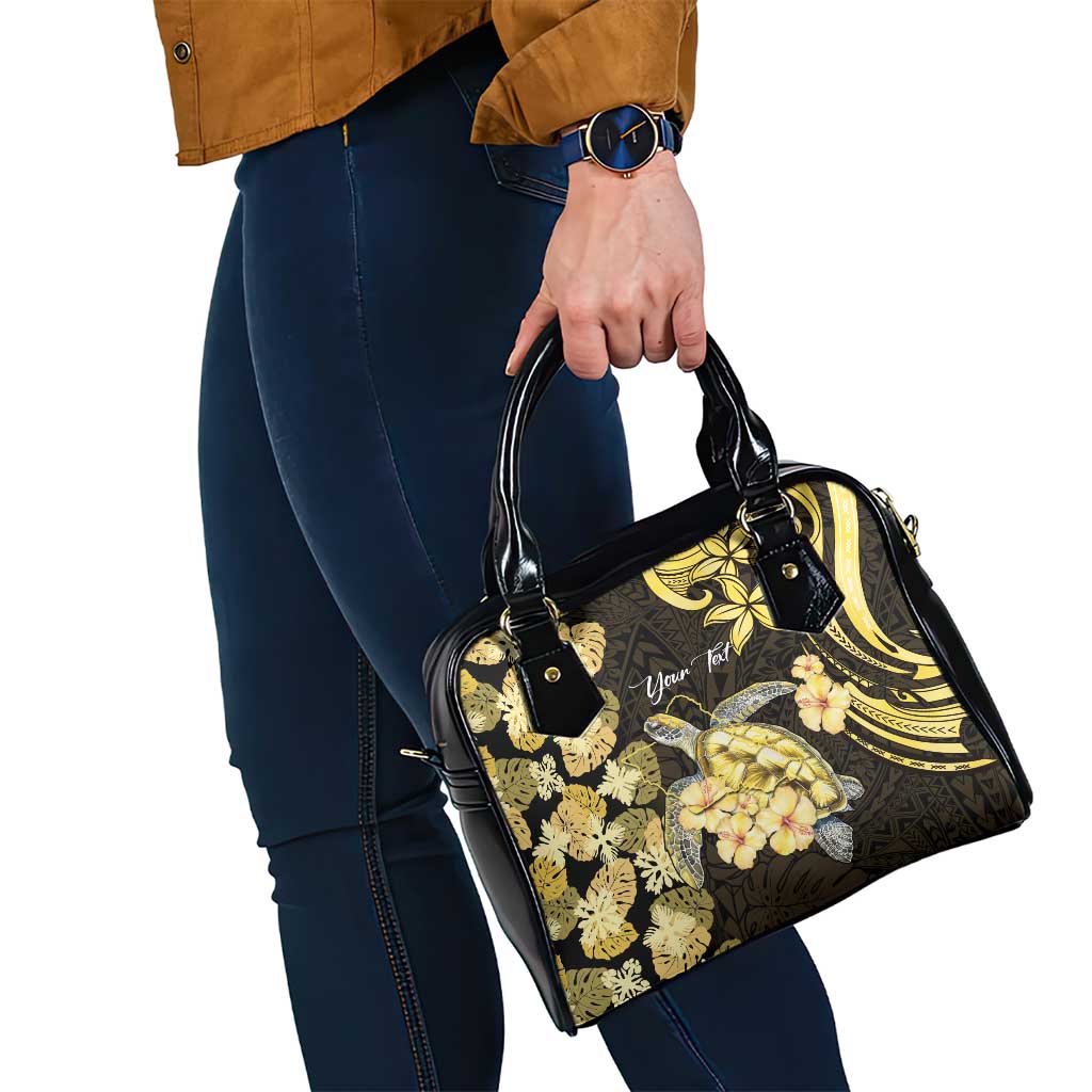 Personalised Aloha Hawaii Oahu Island Shoulder Handbag Gathering Place Sea Turtle Ilima Flowers LT14 - Polynesian Pride