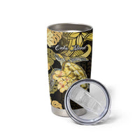Personalised Aloha Hawaii Oahu Island Tumbler Cup Gathering Place Sea Turtle Ilima Flowers LT14 - Polynesian Pride