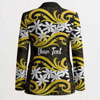 Personalised Cook Islands Aitutaki Blazer Tiare Maori Polynesian Waves Tattoo LT14 - Polynesian Pride