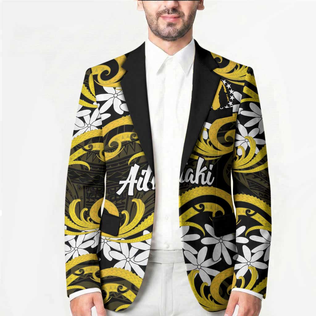 Personalised Cook Islands Aitutaki Blazer Tiare Maori Polynesian Waves Tattoo LT14 - Polynesian Pride