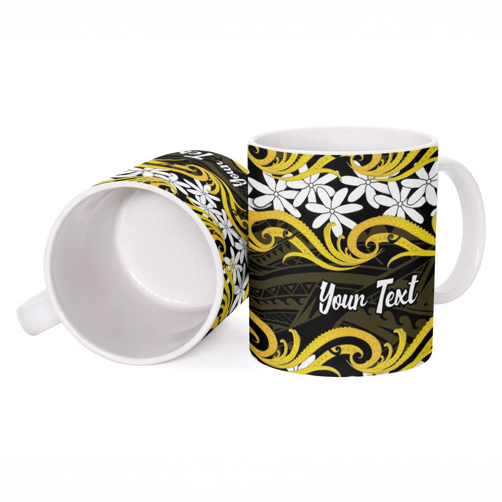 Personalised Cook Islands Aitutaki Ceramic Mug Tiare Maori Polynesian Waves Tattoo LT14 - Polynesian Pride