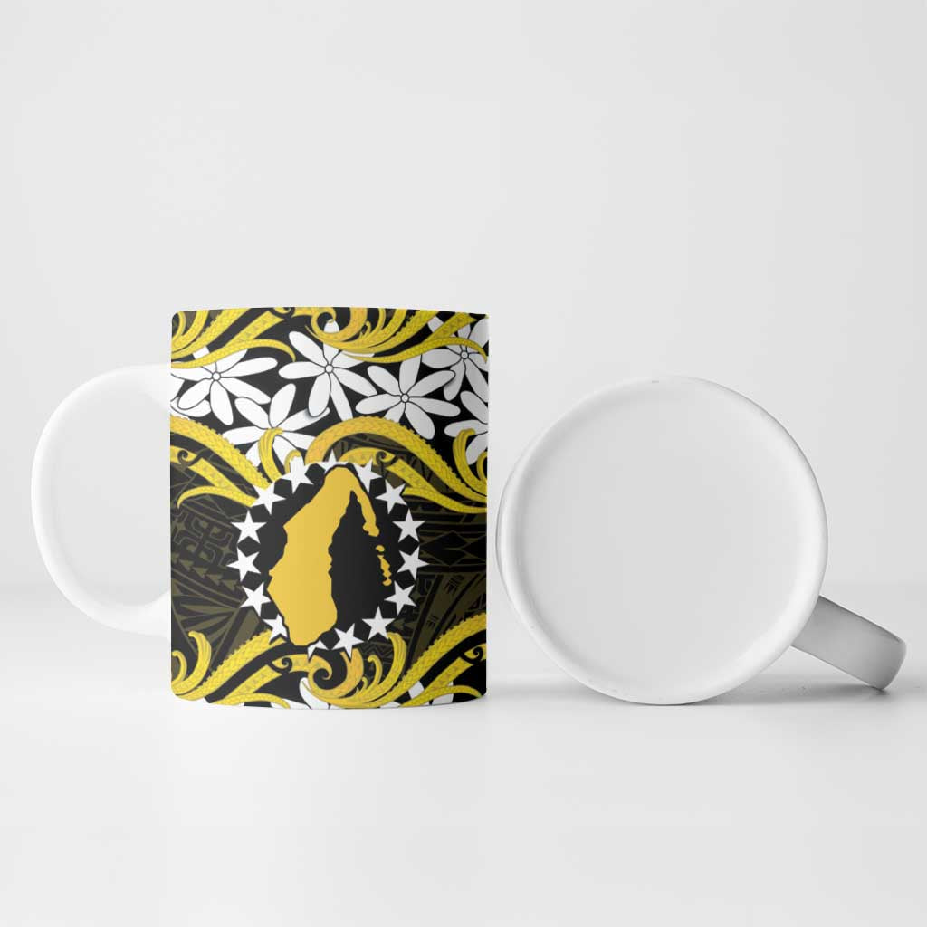 Personalised Cook Islands Aitutaki Ceramic Mug Tiare Maori Polynesian Waves Tattoo LT14 - Polynesian Pride