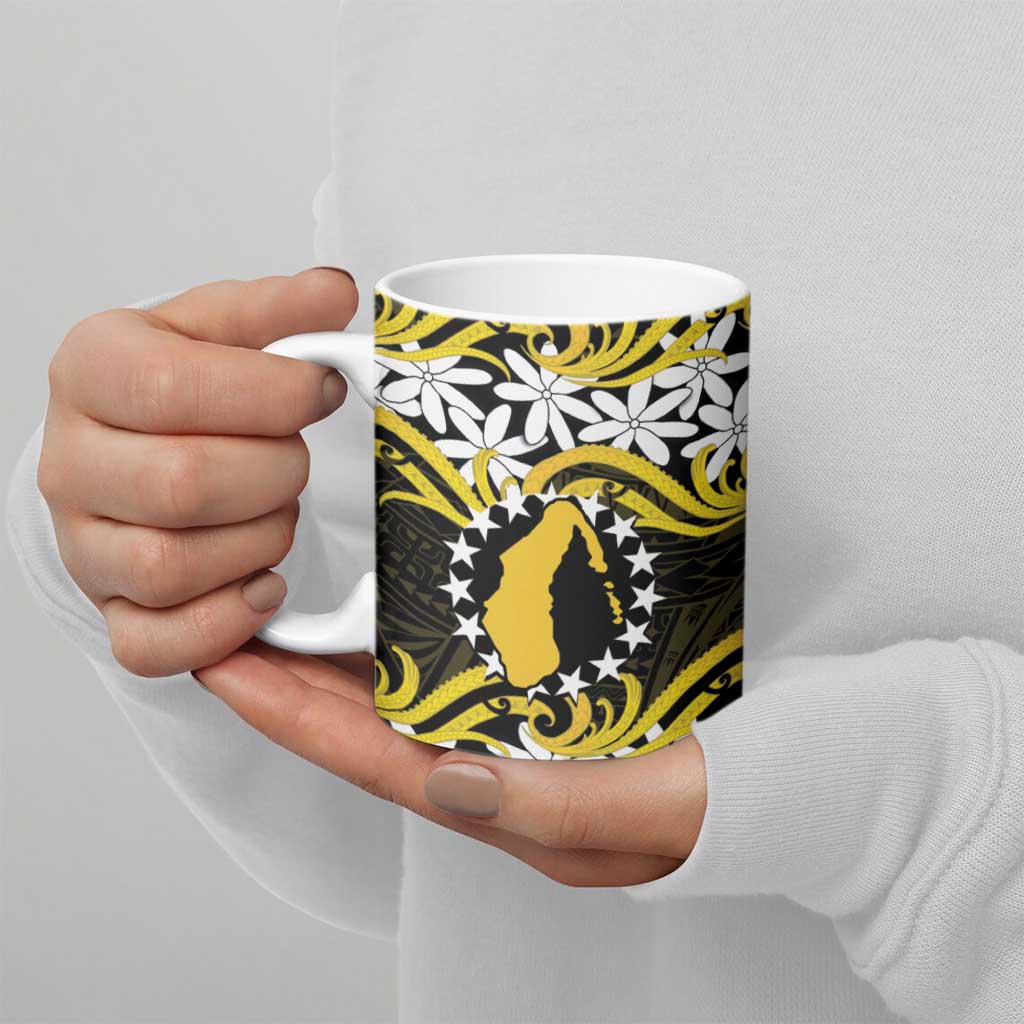 Personalised Cook Islands Aitutaki Ceramic Mug Tiare Maori Polynesian Waves Tattoo LT14 - Polynesian Pride