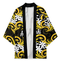 Personalised Cook Islands Aitutaki Kimono Tiare Maori Polynesian Waves Tattoo LT14 Unisex Yellow - Polynesian Pride