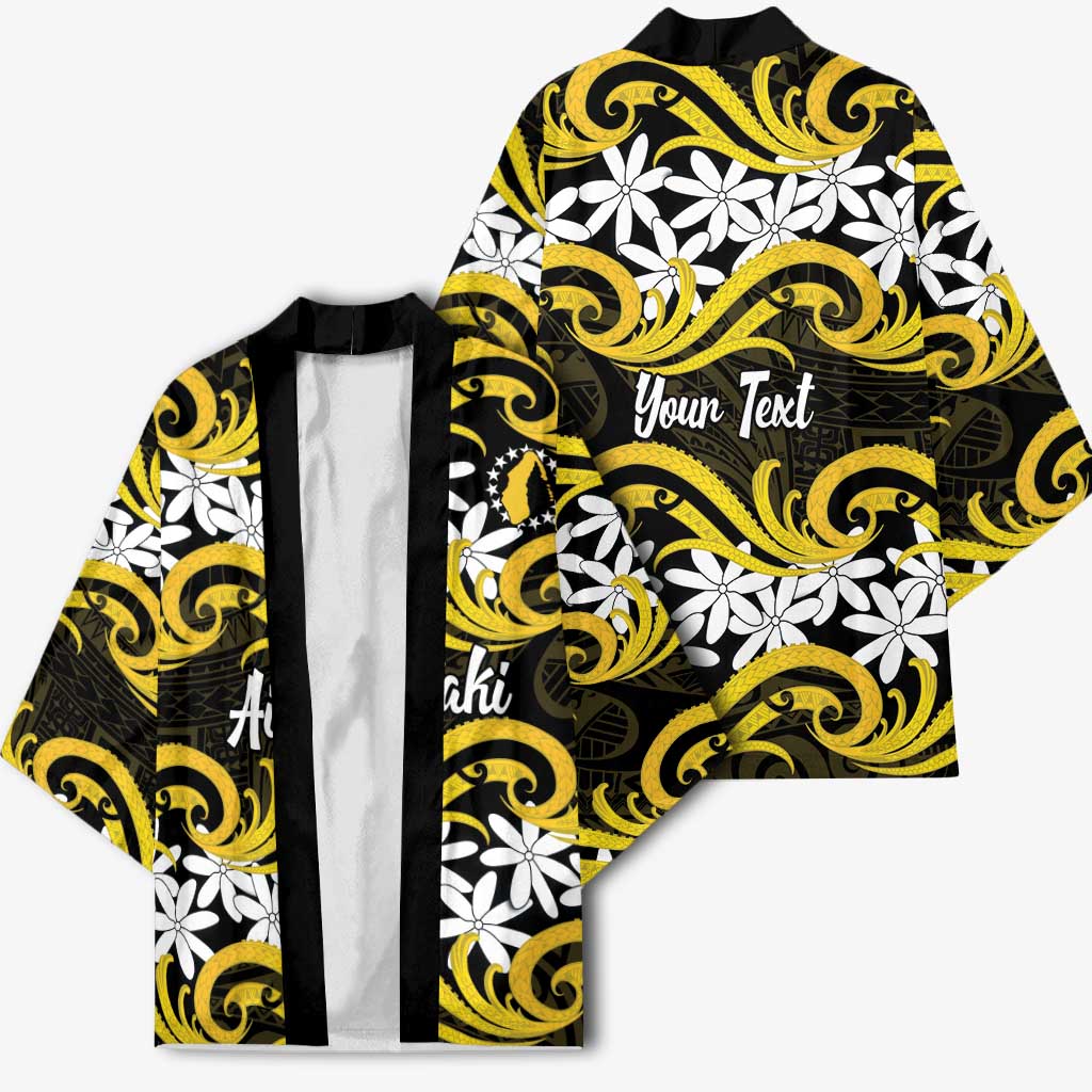 Personalised Cook Islands Aitutaki Kimono Tiare Maori Polynesian Waves Tattoo LT14 - Polynesian Pride