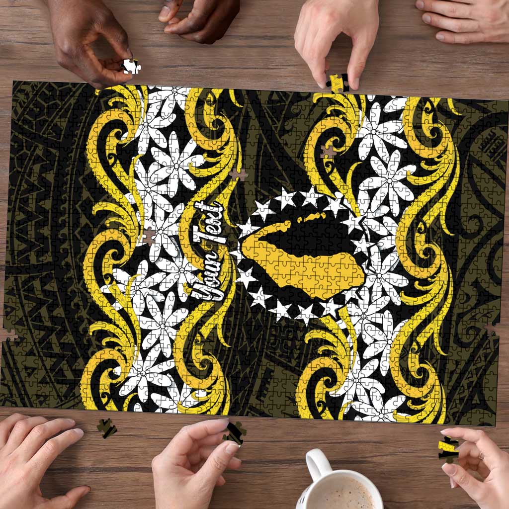 Personalised Cook Islands Aitutaki Puzzle Tiare Maori Polynesian Waves Tattoo LT14 - Polynesian Pride