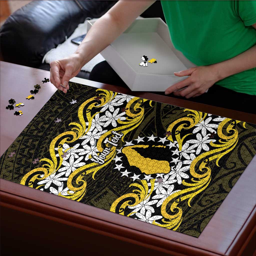 Personalised Cook Islands Aitutaki Puzzle Tiare Maori Polynesian Waves Tattoo LT14 - Polynesian Pride