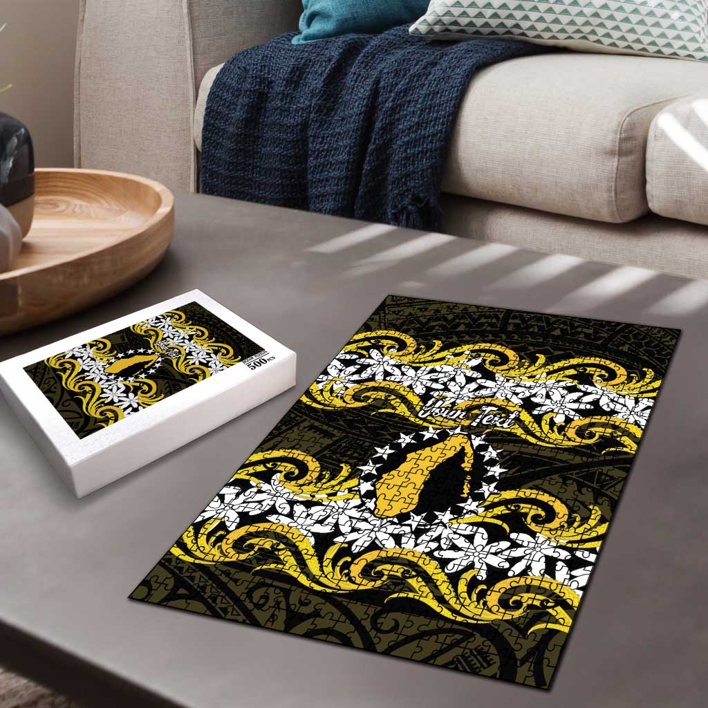 Personalised Cook Islands Aitutaki Puzzle Tiare Maori Polynesian Waves Tattoo LT14 - Polynesian Pride