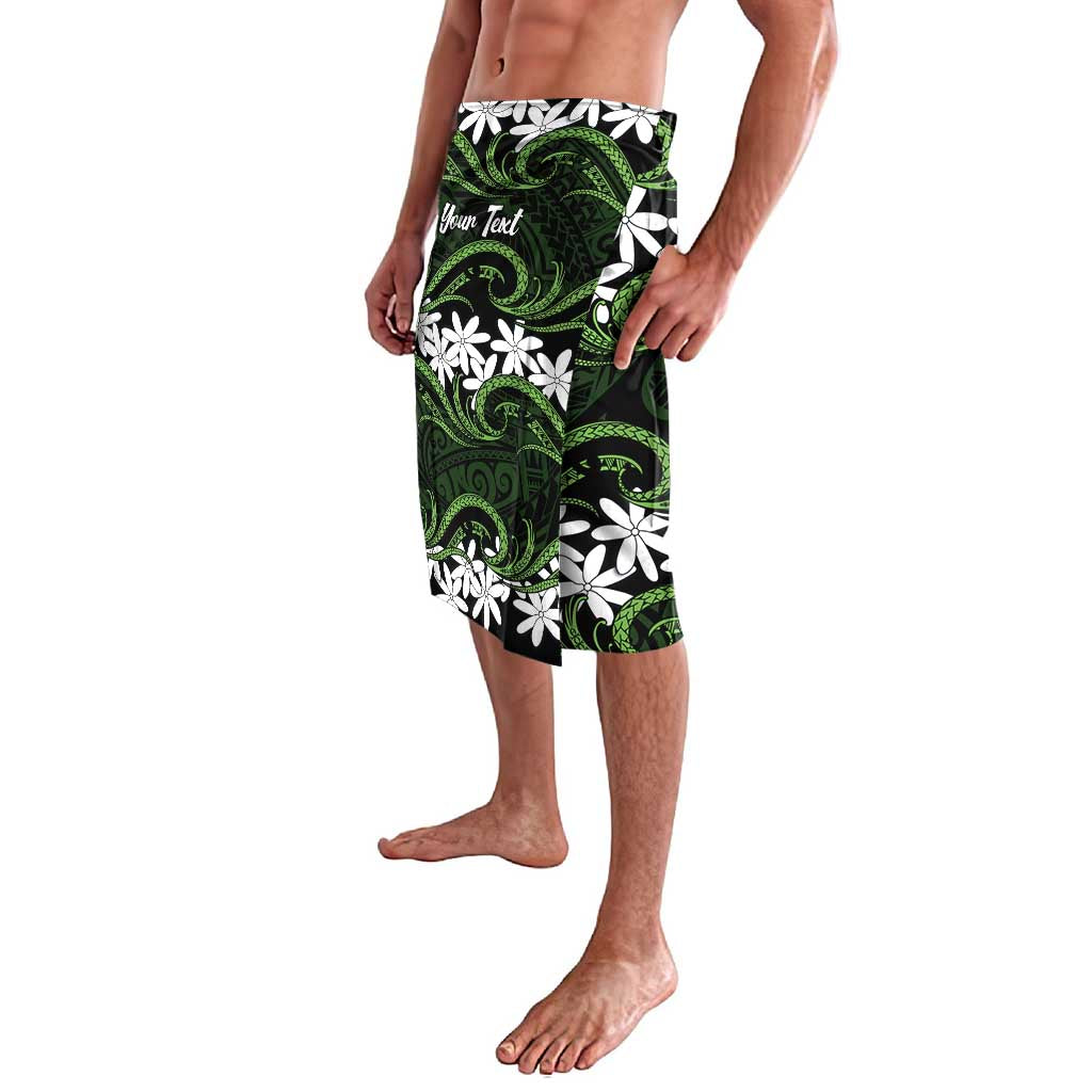 Personalised Cook Islands Palmerston Lavalava Tiare Maori Polynesian Waves Tattoo LT14 - Polynesian Pride