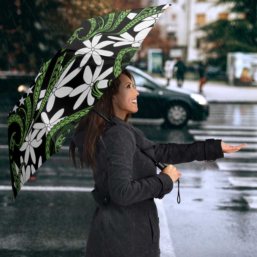 Personalised Cook Islands Palmerston Umbrella Tiare Maori Polynesian Waves Tattoo LT14 - Polynesian Pride