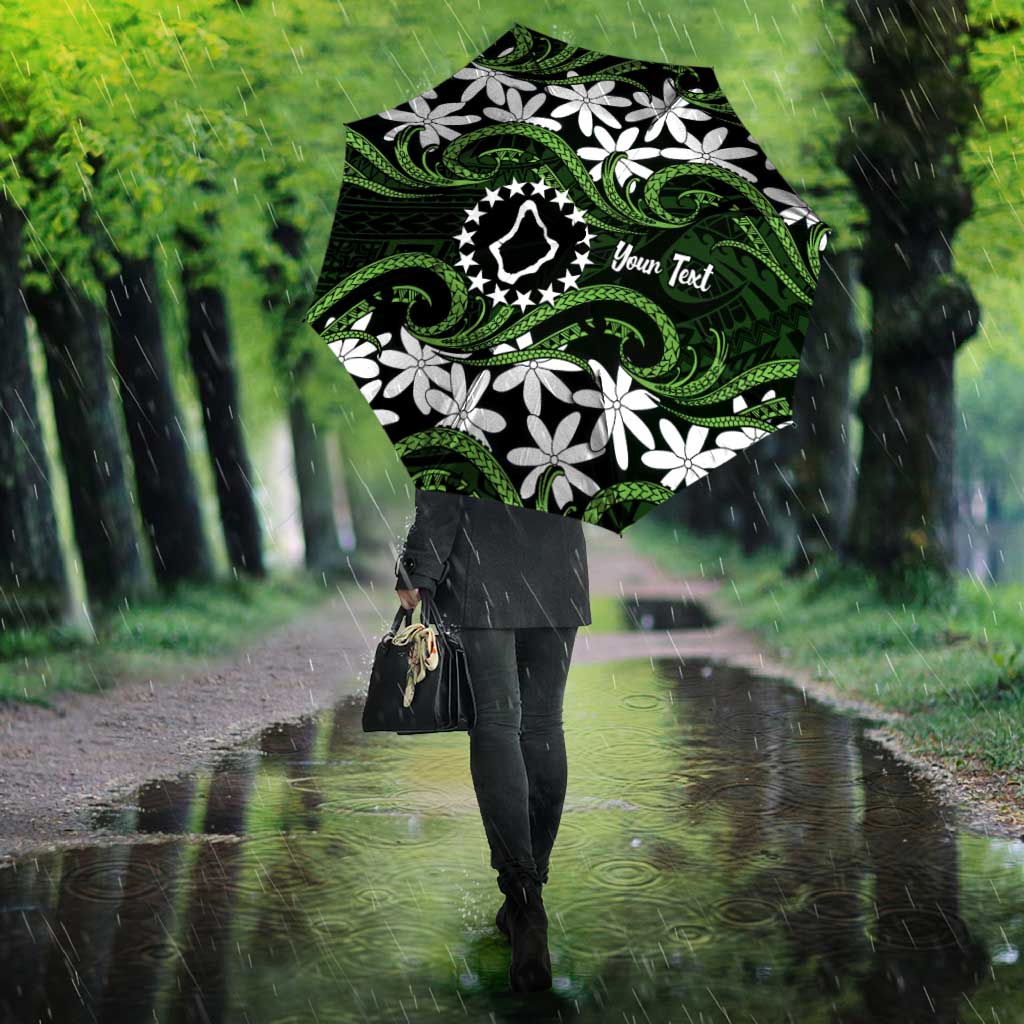 Personalised Cook Islands Palmerston Umbrella Tiare Maori Polynesian Waves Tattoo LT14 - Polynesian Pride