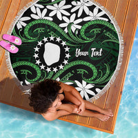 Personalised Cook Islands Mitiaro Beach Blanket Tiare Maori Polynesian Waves Tattoo LT14 - Polynesian Pride
