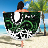 Personalised Cook Islands Mitiaro Beach Blanket Tiare Maori Polynesian Waves Tattoo LT14 - Polynesian Pride