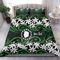Personalised Cook Islands Mitiaro Bedding Set Tiare Maori Polynesian Waves Tattoo LT14 - Polynesian Pride