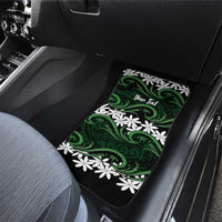 Personalised Cook Islands Mitiaro Car Mats Tiare Maori Polynesian Waves Tattoo LT14 - Polynesian Pride
