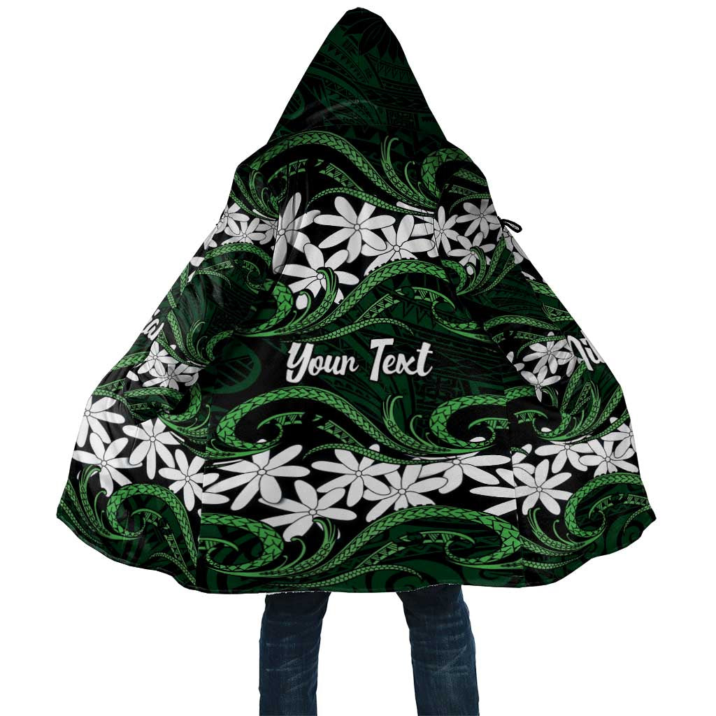 Personalised Cook Islands Mitiaro Cloak Tiare Maori Polynesian Waves Tattoo LT14 Unisex Green - Polynesian Pride
