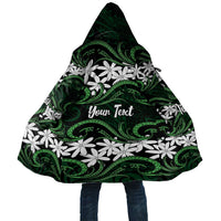 Personalised Cook Islands Mitiaro Cloak Tiare Maori Polynesian Waves Tattoo LT14 Unisex Green - Polynesian Pride