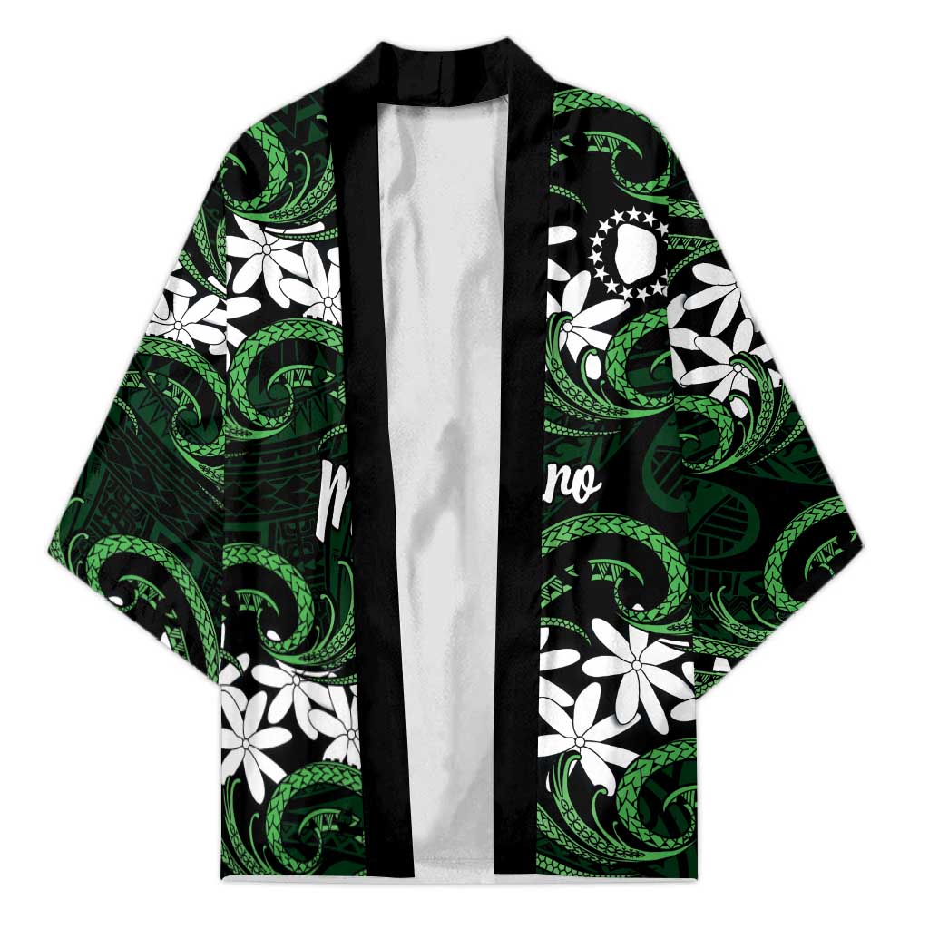 Personalised Cook Islands Mitiaro Kimono Tiare Maori Polynesian Waves Tattoo LT14 Unisex Green - Polynesian Pride