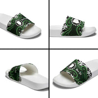 Personalised Cook Islands Mitiaro Slide Sandals Tiare Maori Polynesian Waves Tattoo LT14 - Polynesian Pride