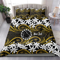 Personalised Cook Islands Manihiki Bedding Set Tiare Maori Polynesian Waves Tattoo LT14 - Polynesian Pride