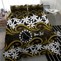 Personalised Cook Islands Manihiki Bedding Set Tiare Maori Polynesian Waves Tattoo LT14 - Polynesian Pride