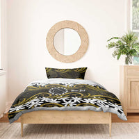 Personalised Cook Islands Manihiki Bedding Set Tiare Maori Polynesian Waves Tattoo LT14 - Polynesian Pride