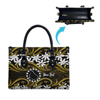 Personalised Cook Islands Manihiki Leather Bag Tiare Maori Polynesian Waves Tattoo LT14 - Polynesian Pride