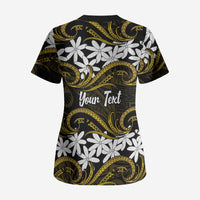 Personalised Cook Islands Manihiki Scrub Top Tiare Maori Polynesian Waves Tattoo LT14 - Polynesian Pride