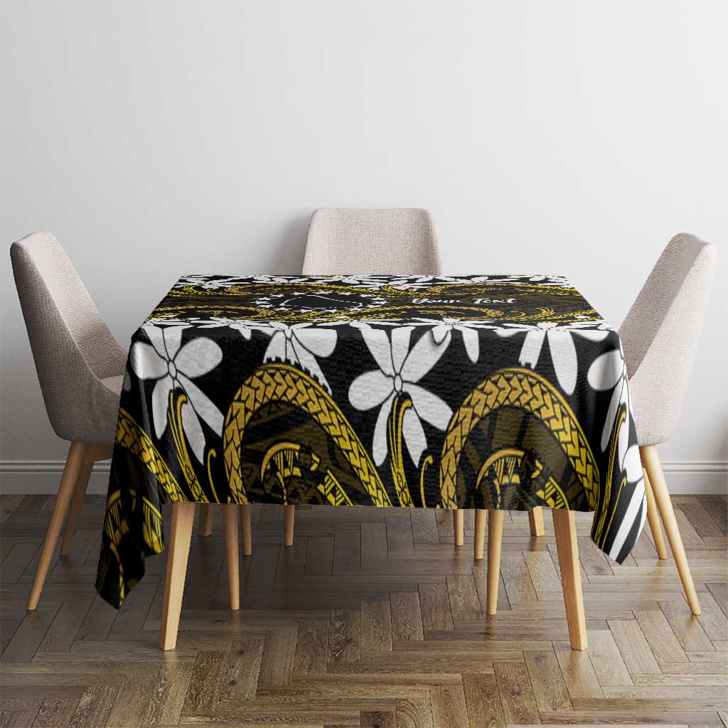 Personalised Cook Islands Manihiki Tablecloth Tiare Maori Polynesian Waves Tattoo LT14 - Polynesian Pride