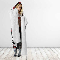 Personalised Cook Islands Atiu Enuamanu Hooded Blanket Tiare Maori Polynesian Waves Tattoo LT14 - Polynesian Pride