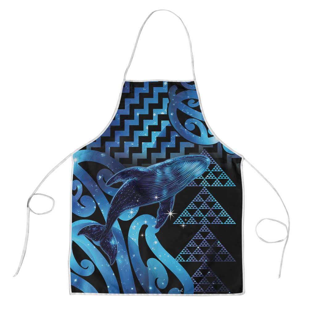 Humpback Whale Matariki New Zealand Apron NZ Maori Paikea Poutama Luxury Blue LT14 Blue - Polynesian Pride