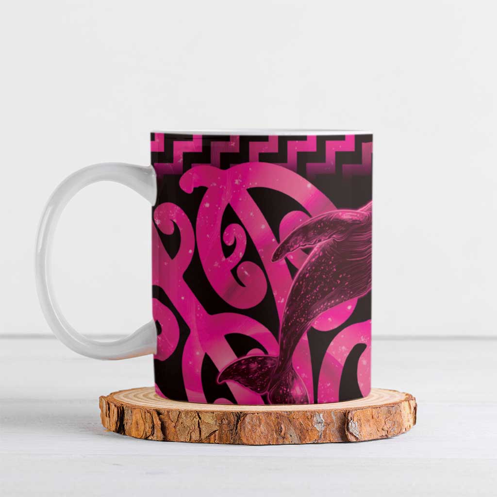 Humpback Whale Matariki New Zealand Ceramic Mug NZ Maori Paikea Poutama Luxury Pink LT14 Pink - Polynesian Pride