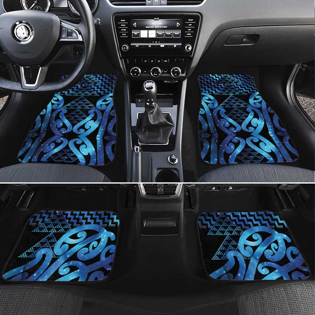 Taniko Motifs Matariki New Zealand Car Mats NZ Niho Taniwha Poutama LT14 Set 4pcs Blue - Polynesian Pride