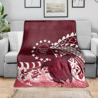 Cook Islands Mangaia Gospel Day Blanket Polynesian Art With Sea Turtle LT14 - Polynesian Pride