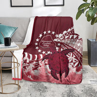 Cook Islands Mangaia Gospel Day Blanket Polynesian Art With Sea Turtle LT14 - Polynesian Pride