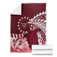 Cook Islands Mangaia Gospel Day Blanket Polynesian Art With Sea Turtle LT14 - Polynesian Pride