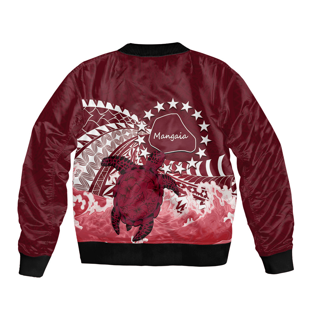 Cook Islands Mangaia Gospel Day Bomber Jacket Polynesian Art With Sea Turtle LT14 - Polynesian Pride