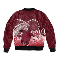 Cook Islands Mangaia Gospel Day Bomber Jacket Polynesian Art With Sea Turtle LT14 - Polynesian Pride